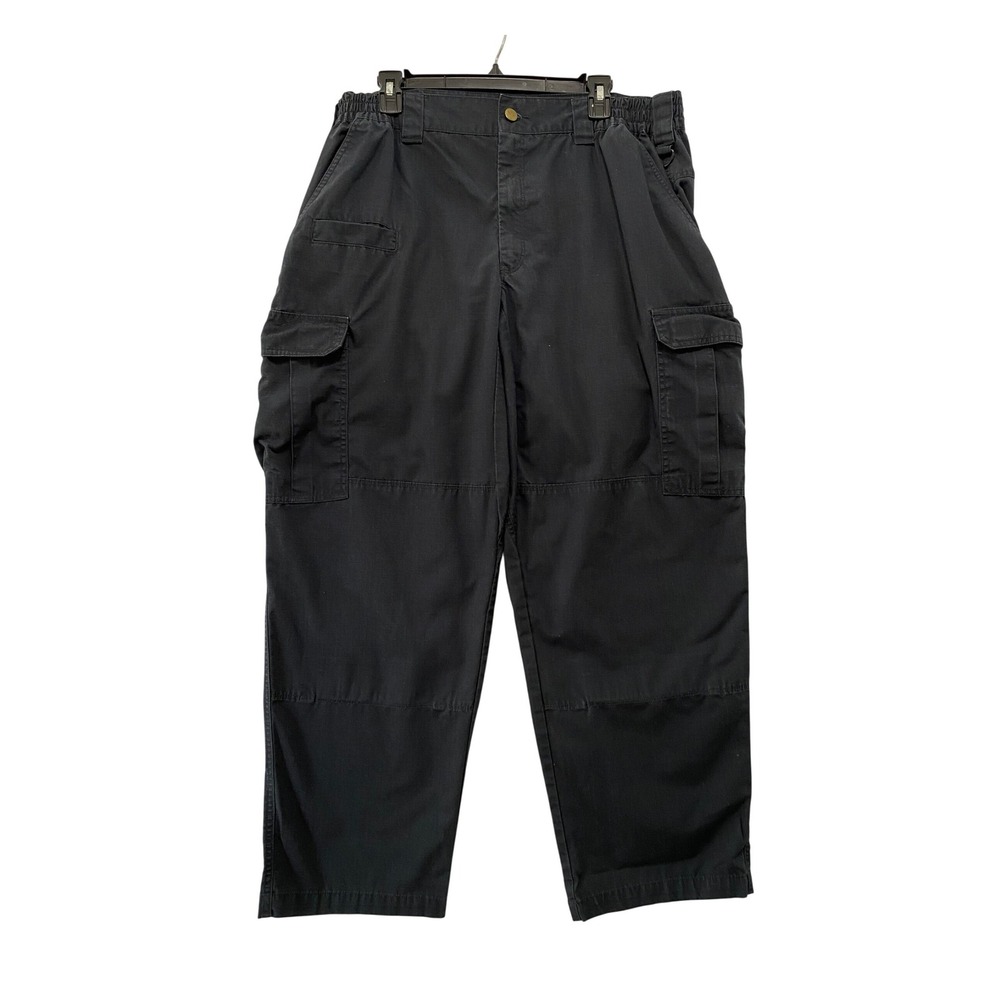 Galls Tactical Cargo Straight Pants Men 38x30 Black Ripstop Utility Workwear